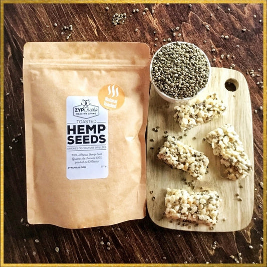 Natural Toasted Hemp Seed Rice Krispie Squares